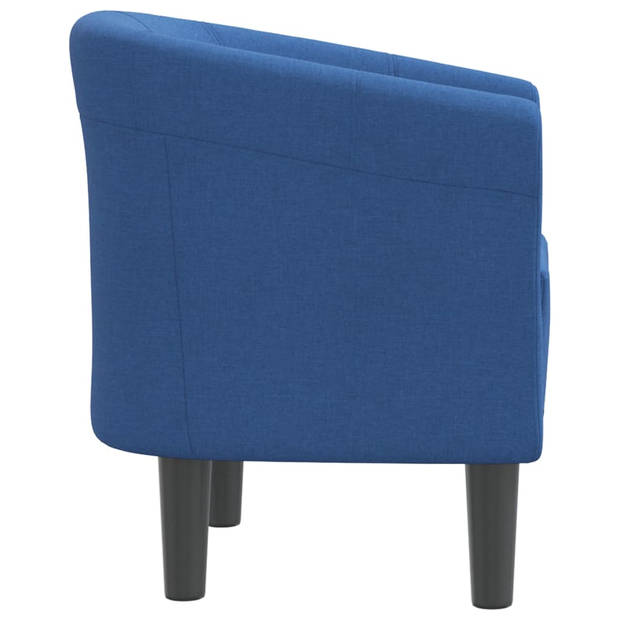 vidaXL Kuipstoel stof blauw