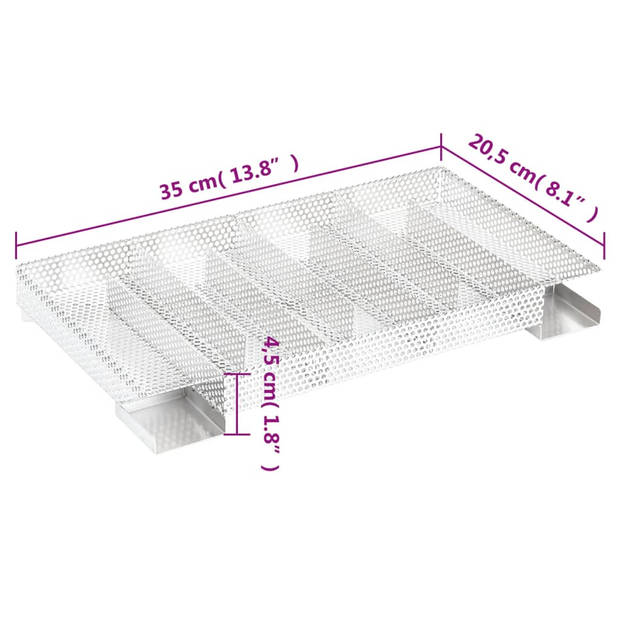 vidaXL Rookgenerator koud 8-kamers 35 cm roestvrij staal