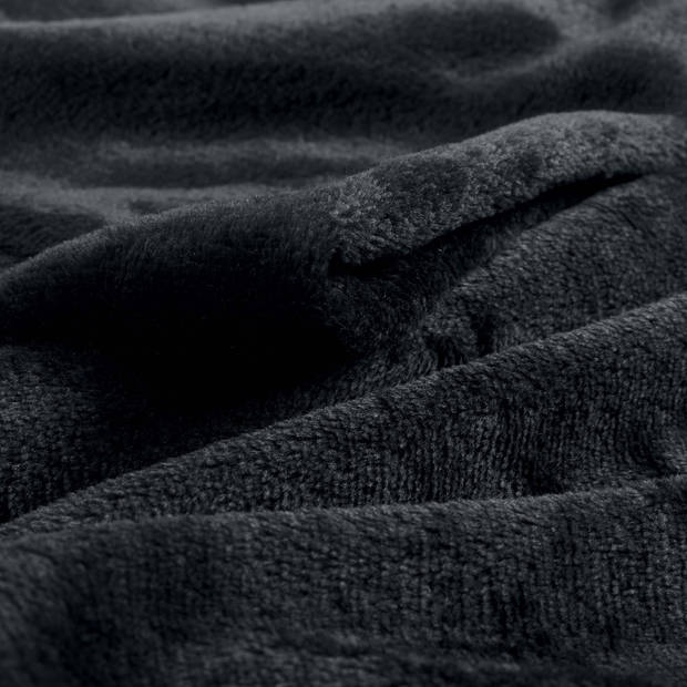 Heerlijk Zachte en Grote Fleece Plaid - 180x220 cm - Zwart