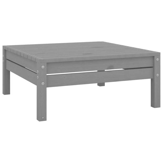 The Living Store Tuinset Pallet Lounge Grijs - Massief grenenhout - 63.5x63.5x62.5 cm - Modulair