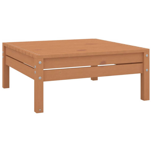 The Living Store Tuinset Grenenhout - Hoek/middenbank 63.5x63.5x62.5cm - Voetenbank/tafel 63.5x63.5x28.5cm