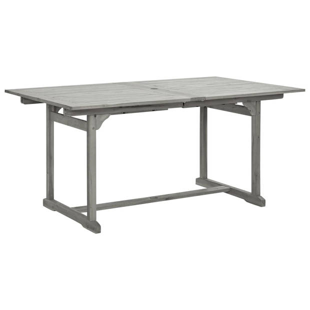 vidaXL Tuintafel (160-240)x100x75 cm massief acaciahout