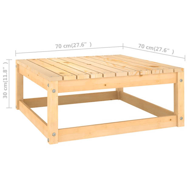 vidaXL 6-delige Loungeset met kussens massief grenenhout