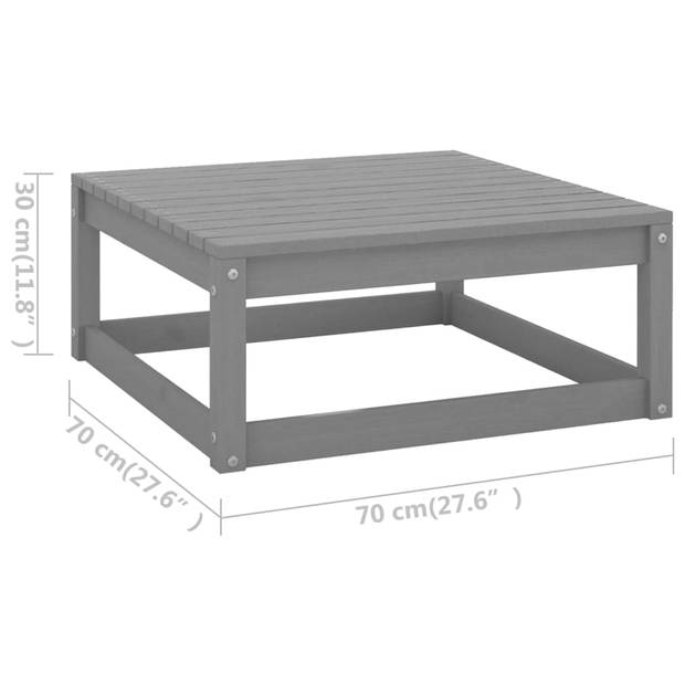 vidaXL 8-delige Loungeset met kussens massief grenenhout