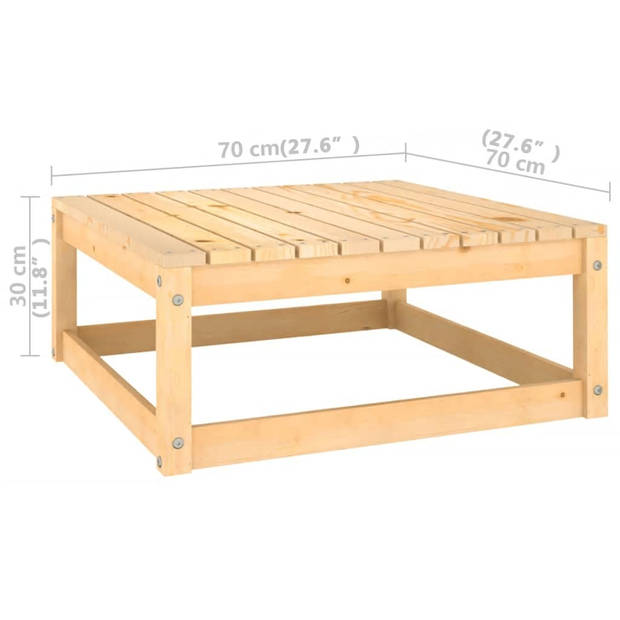 vidaXL 10-delige Loungeset met kussens massief grenenhout