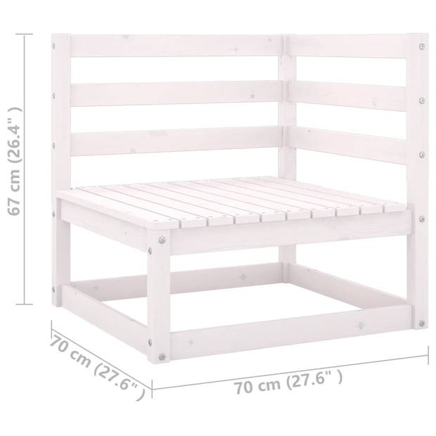 vidaXL 6-delige Loungeset met kussens massief grenenhout