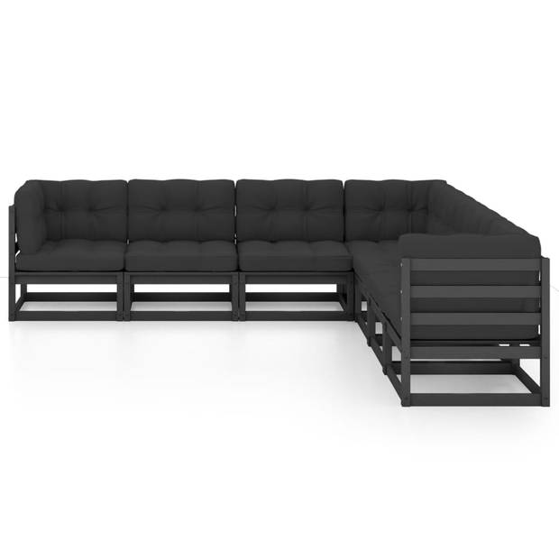 vidaXL 7-delige Loungeset met kussens massief grenenhout