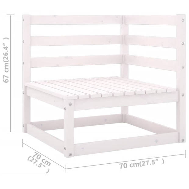 vidaXL 8-delige Loungeset met kussens massief grenenhout