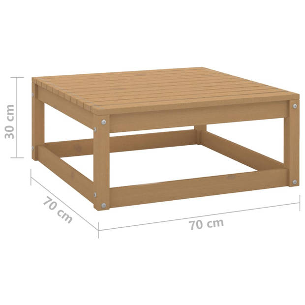 vidaXL 3-delige Loungeset massief grenenhout honingbruin