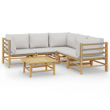 The Living Store Bamboe Tuinset - Lounge - 55 x 65 x 30 cm - Duurzaam - Comfortabel - Modulair