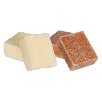 Ideas4seasons Amberblokjes/geurblokjes - amber en cashmere - 6x stuks - huisparfum - Amberblokjes