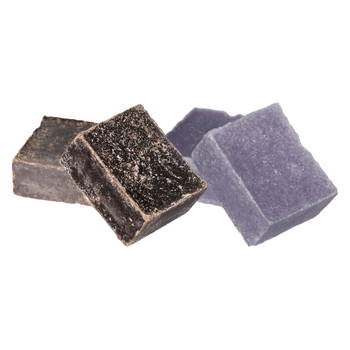 Ideas4seasons Amberblokjes/geurblokjes - lavendel en ylang ylang - 6x stuks - huisparfum - Amberblokjes