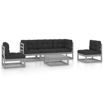 The Living Store Loungeset Bergen - Tuinset - 70x70x67cm - Grenenhout
