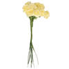 Rayher Decoratie roosjes satijn - bosje van 12 - zacht geel - 12 cm - Hobbydecoratieobject