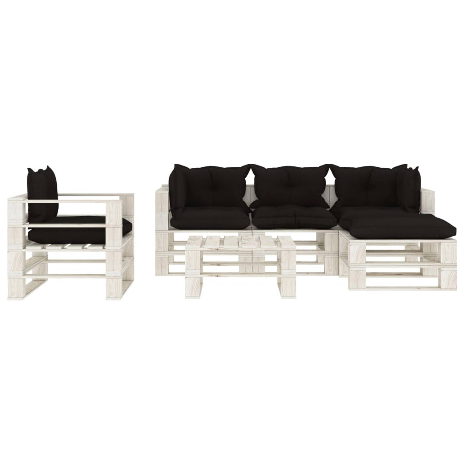 The Living Store - Loungeset - Pallet - 70x67.5x60.8 cm - Grenenhout