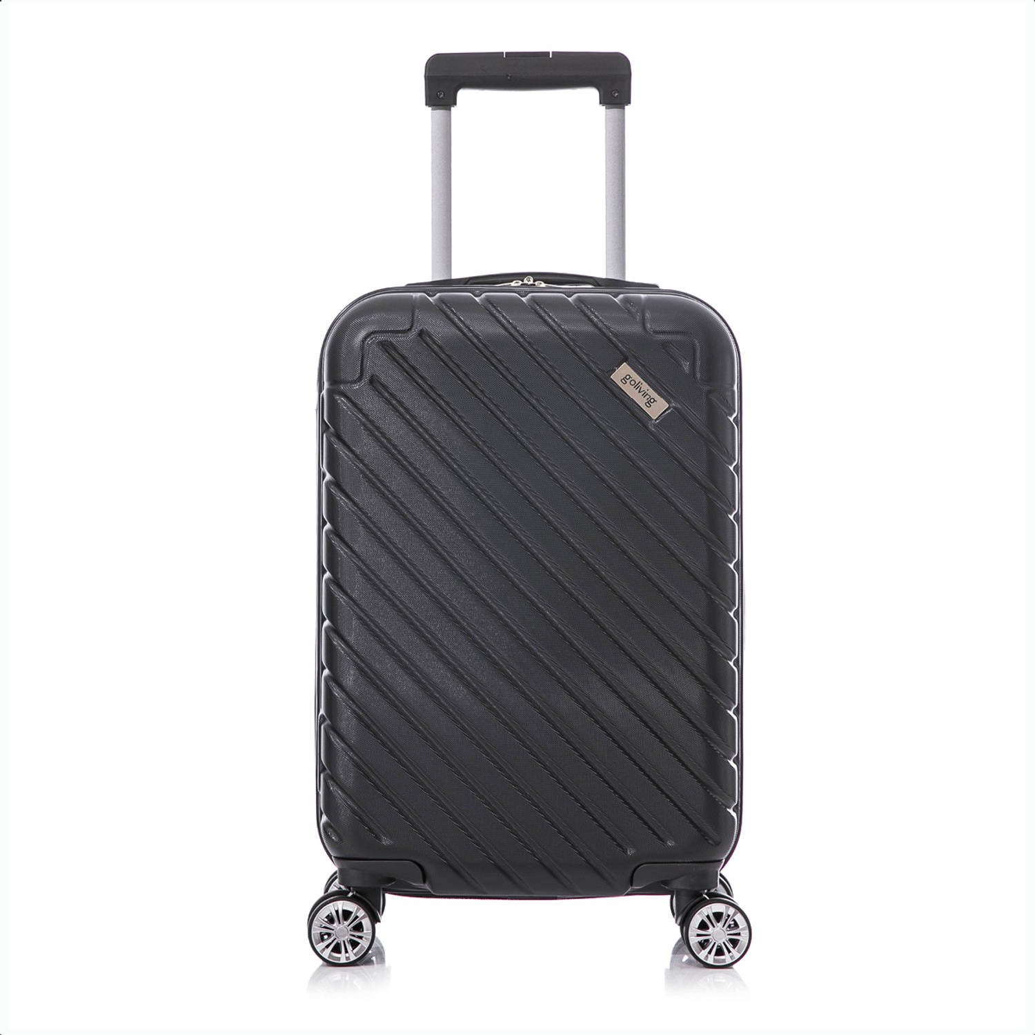 Goliving Handbagage Koffer met Wielen - Trolley - Lichtgewicht - 55x35x23 - TSA Slot - Gevoerde Binnenkant - 38L - Zwart