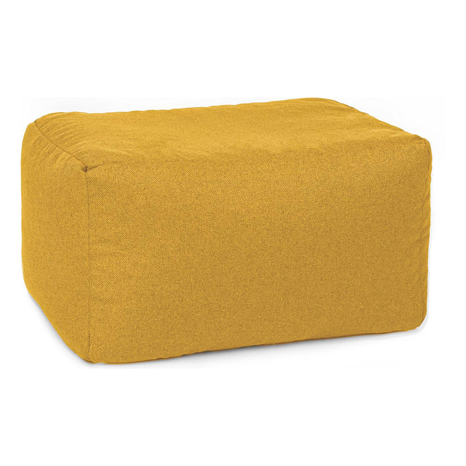 Drop & Sit duurzame zitzak poef geel 55x75x45cm