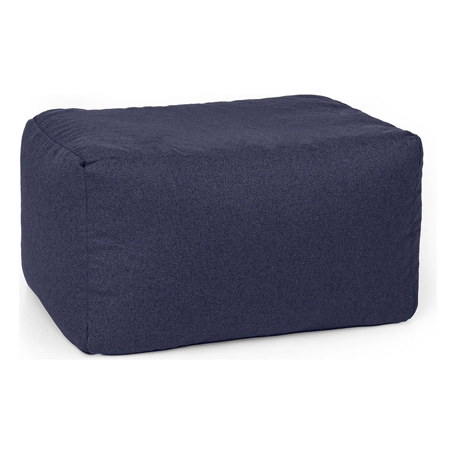 Drop & Sit duurzame zitzak poef donkerblauw 55x75x45cm