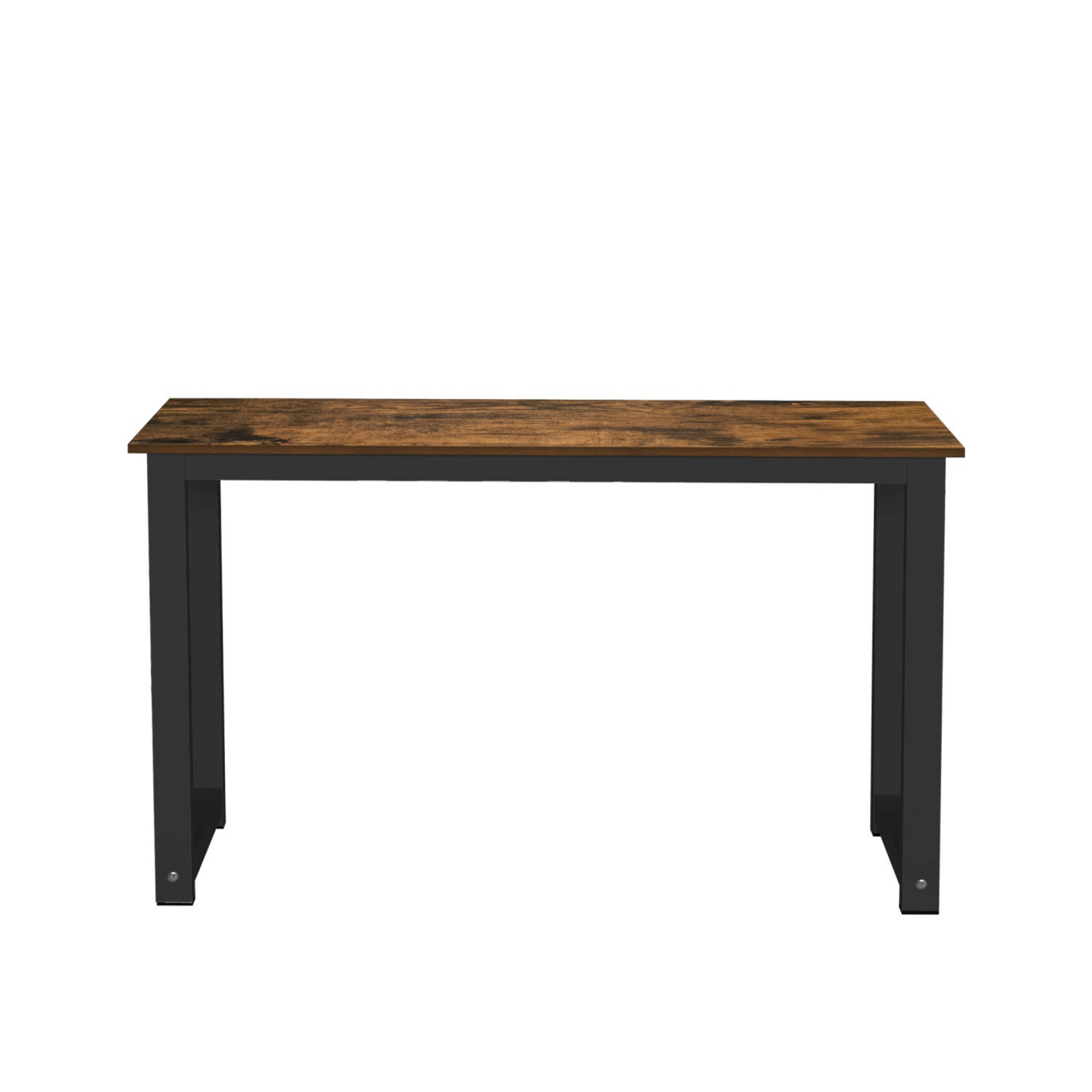 Bureau - computertafel - keukentafel - metaal hout - 120 cm x 60 cm - zwart