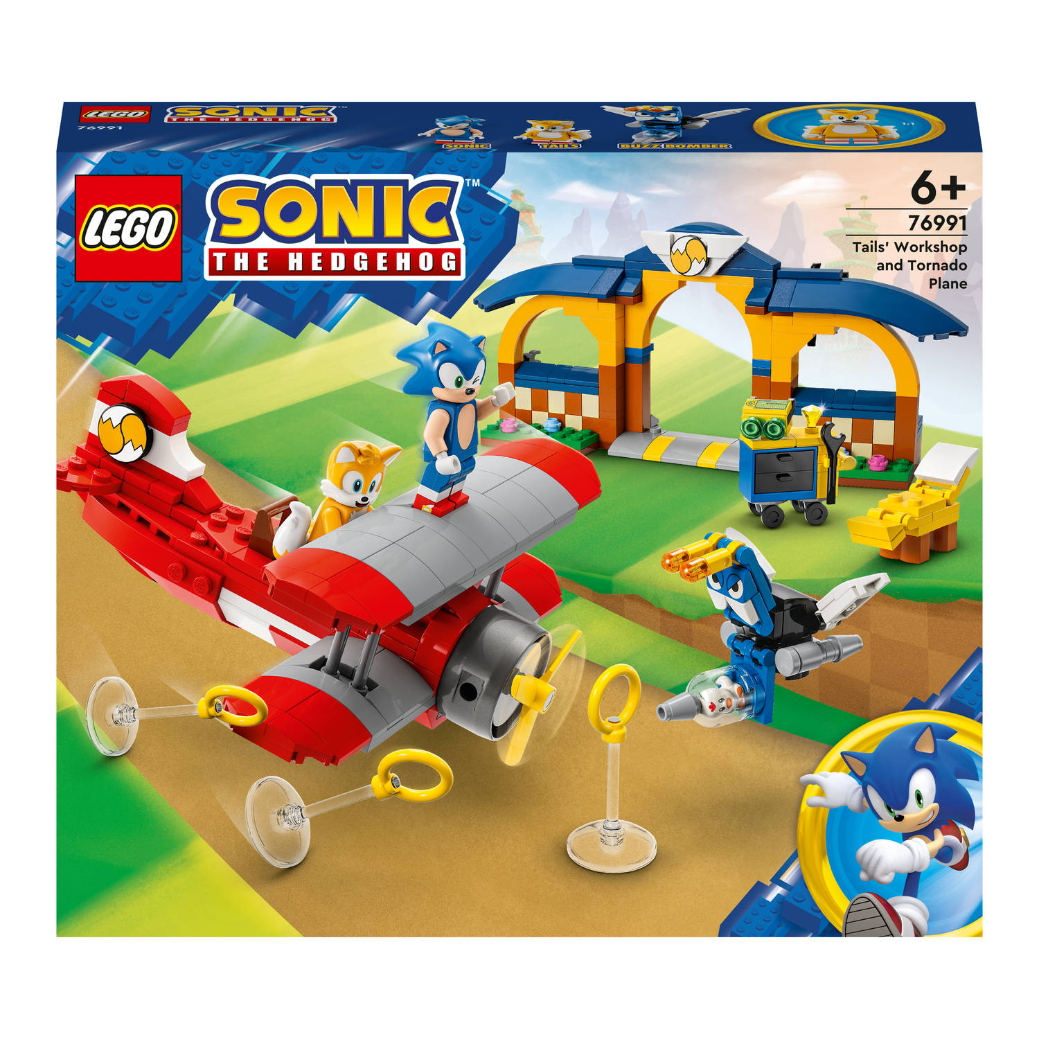 LEGOÂ® Sonic the Hedgehog 76991 Tails' werkplaats en Tornado vliegtuig