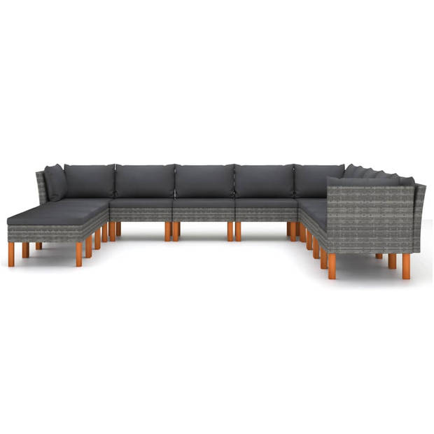 The Living Store Loungeset - Comfort - Tuinmeubelen - 60.5x64.5x67cm - Grijs