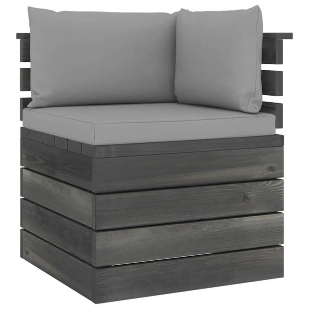 vidaXL 6-delige Loungeset met kussens pallet massief grenenhout