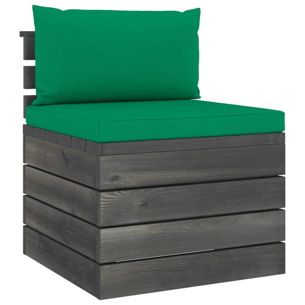 vidaXL 6-delige Loungeset met kussens pallet massief grenenhout