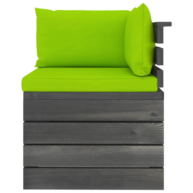 vidaXL 6-delige Loungeset met kussens pallet massief grenenhout