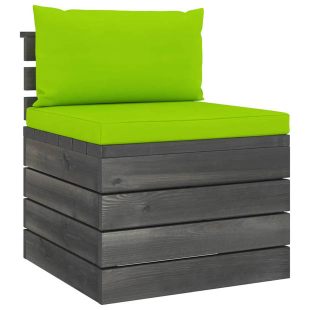 vidaXL 6-delige Loungeset met kussens pallet massief grenenhout