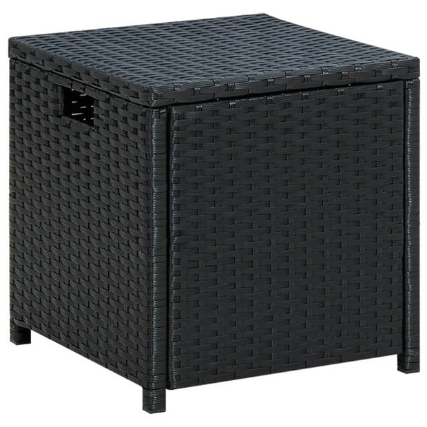 vidaXL 6-delige Loungeset met kussens poly rattan zwart