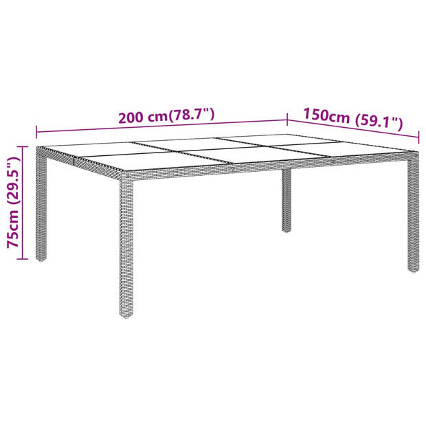 vidaXL 11-delige Tuinset poly rattan zwart