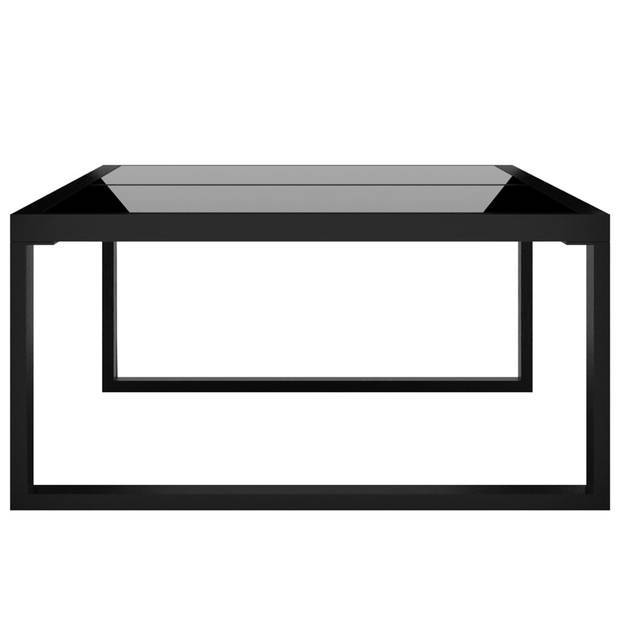 The Living Store Loungeset Poly Rattan - Modulair ontwerp - Weerbestendig - Aluminium frame - Gehard glas -
