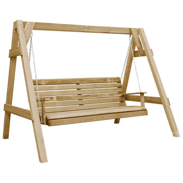 The Living Store Schommelbank Tuin - 205 x 150 x 157 cm - Hout - Naturel