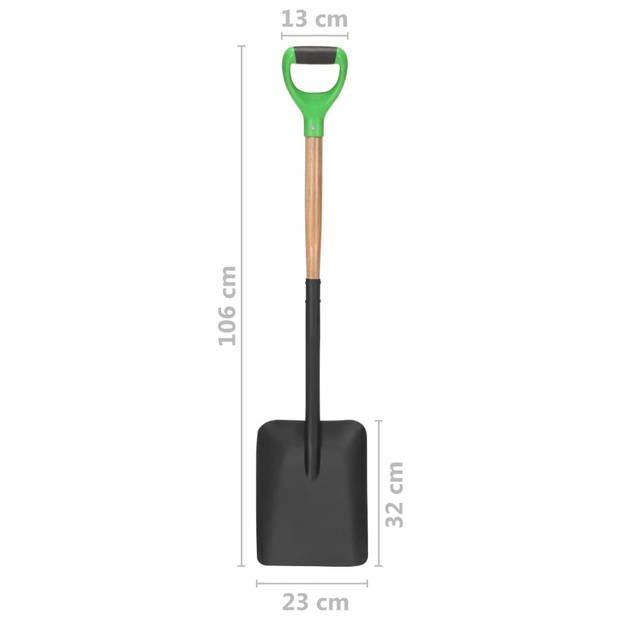 The Living Store Spade tuin gereedschap - 23 x 32 cm - Staal