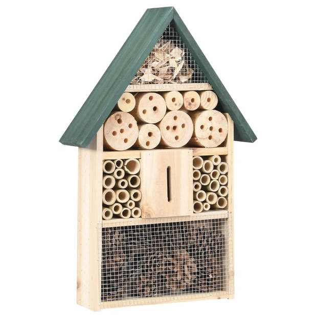 The Living Store Insectenhok Natuurlijk Hout Decoratie - 31x10x48 cm - Ideaal voor Overwinteren en Bescherming