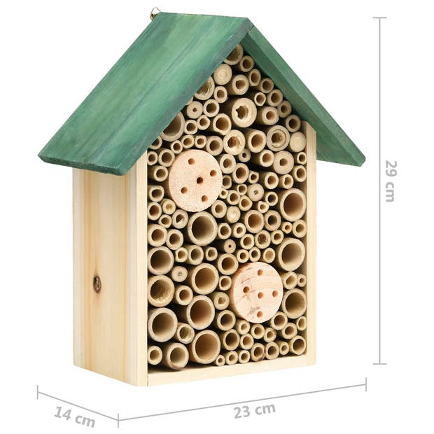 vidaXL Insectenhotels 2 st 23x14x29 cm massief vurenhout