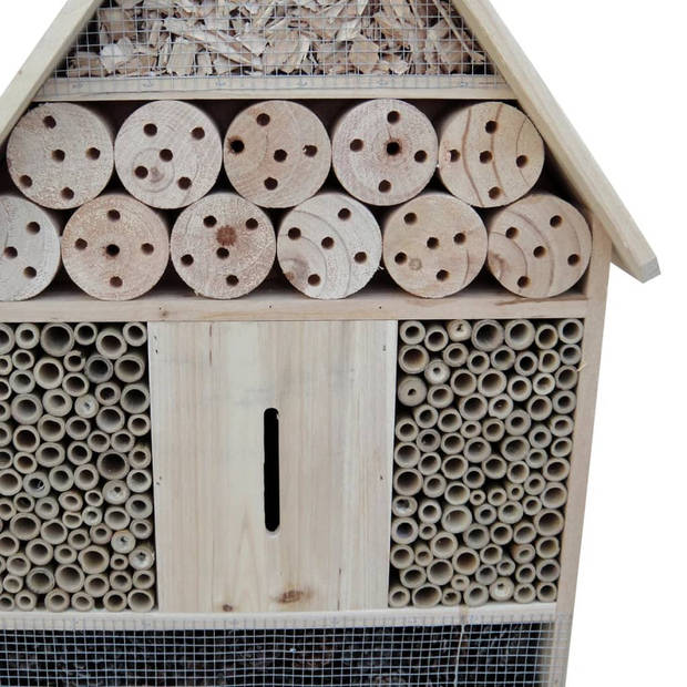 The Living Store Insectenhok Groot - Massief hout - 45.5 x 15 x 99 cm - Natuurlijke habitat voor insecten