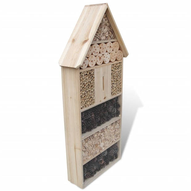 The Living Store Insectenhok Groot - Massief hout - 45.5 x 15 x 99 cm - Natuurlijke habitat voor insecten