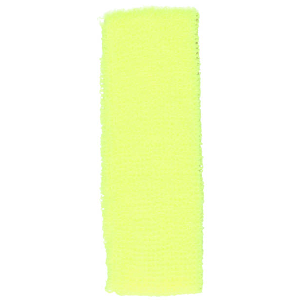 Guirca verkleed accessoire zweetbandjes set - neon geel - jaren 80/90 thema feestje - Verkleedsieraden