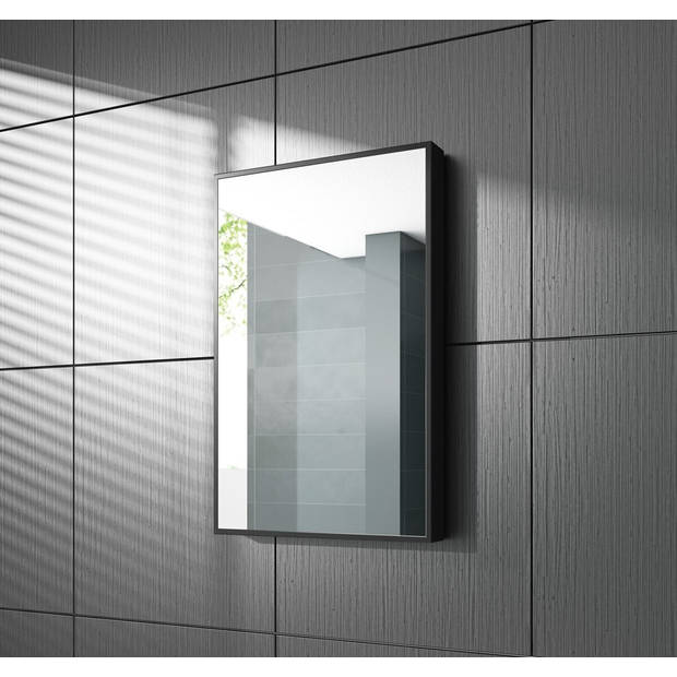 Badplaats Spiegel Concave 40 x 60 cm - zwart