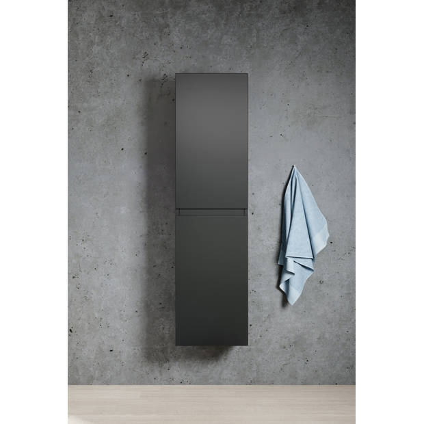 Badplaats Badkamerkast Angela 40 x 30 x 150 cm - mat zwart