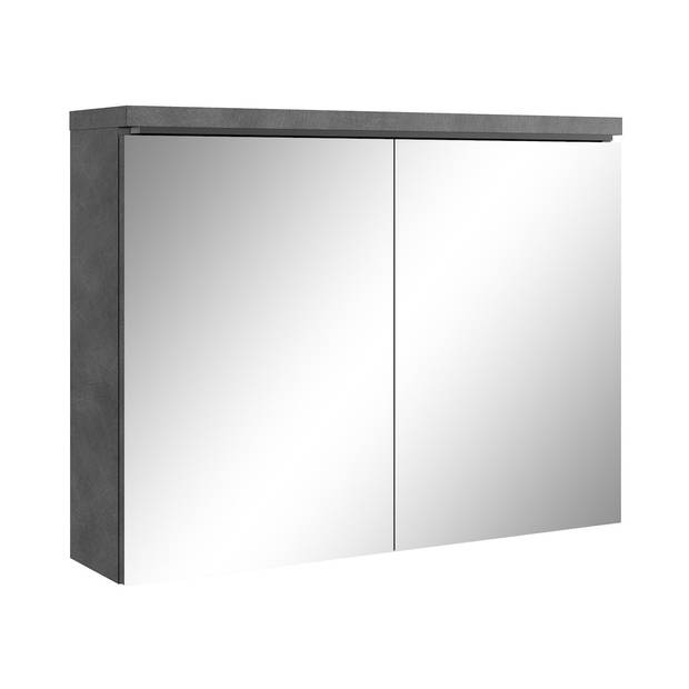 Badplaats Spiegelkast Paso LED 80 x 20 x 60 cm - donker grijs