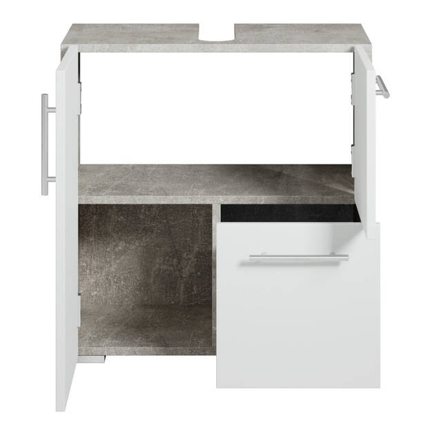 Badplaats Wastafelkast Mars 60 x 30 x 60 cm - beton grijs met wit