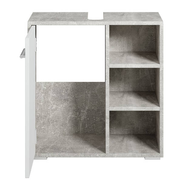 Badplaats Wastafelkast Neptunus 60 x 30 x 60 cm - beton grijs met wit