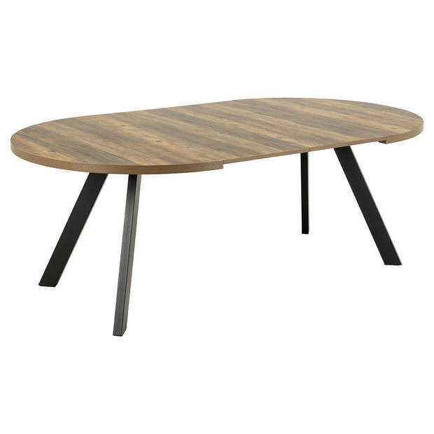 Zalyr eetkamertafel Ø120cm, 210cm verlengbaar naturel.