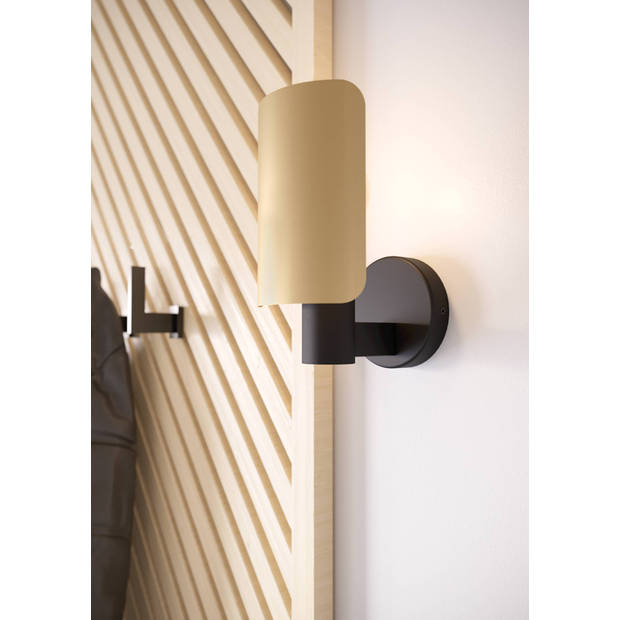 EGLO Hayes Wandlamp - E27 - 12 cm - Zwart;Goud