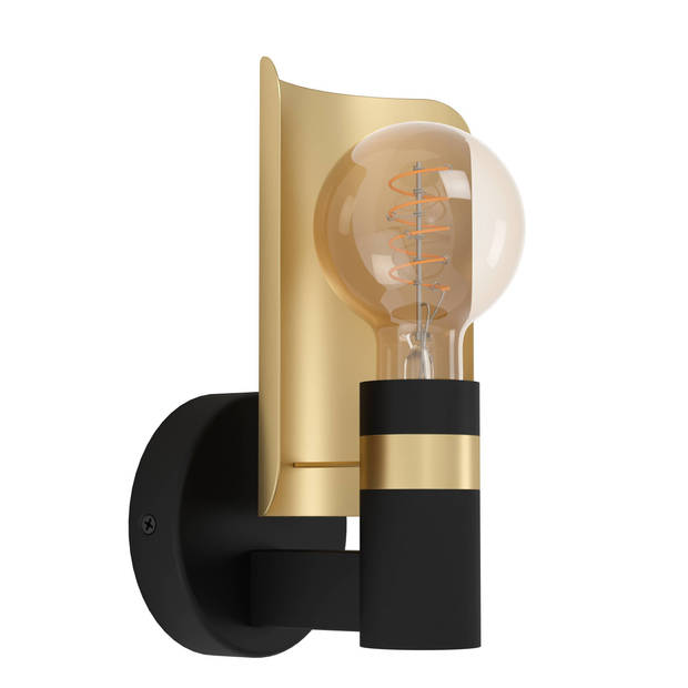 EGLO Hayes Wandlamp - E27 - 12 cm - Zwart;Goud