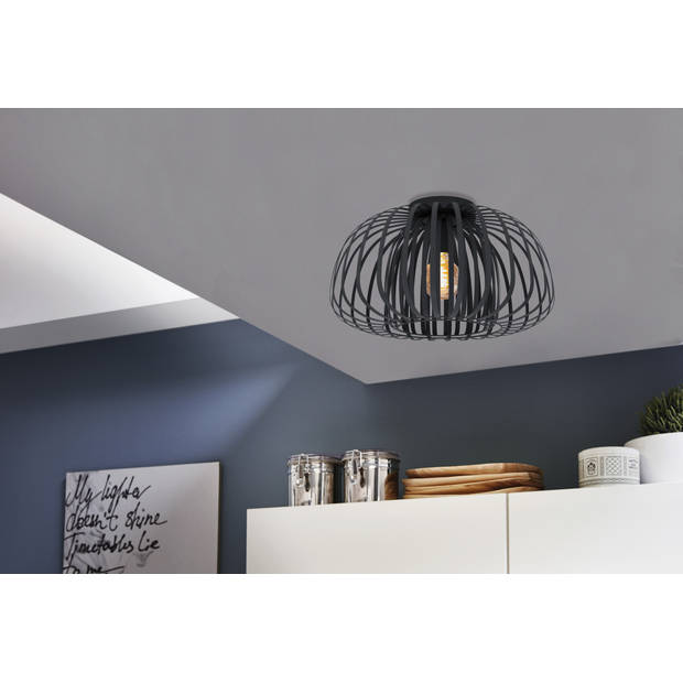 EGLO Encinitos 1 Plafondlamp - E27 - Ø 45 cm - Zwart