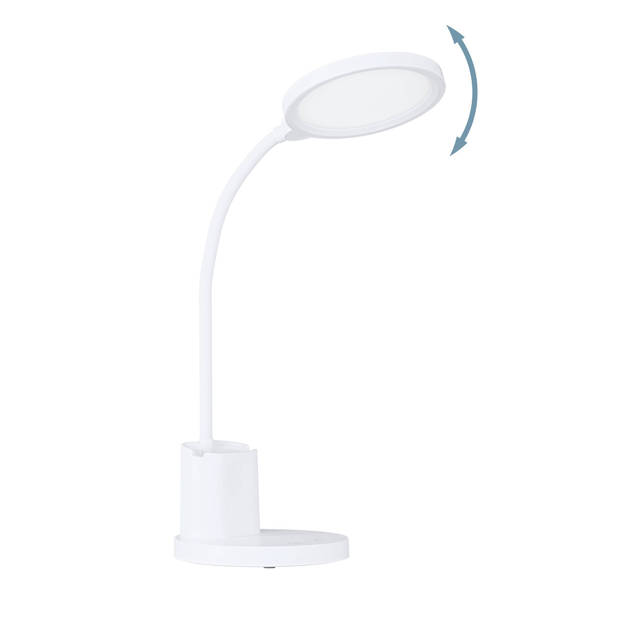 EGLO Brolini - tafellamp/bureaulamp - inclusief LED - TOUCH - dimbaar - Wit