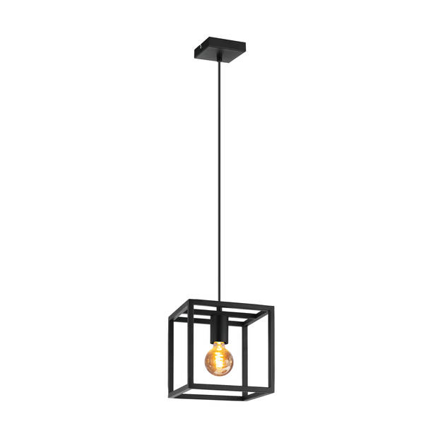 EGLO Eldrick hanglamp - E27(excl.) - 1 lichts - 20cm - Metaal - Zwart